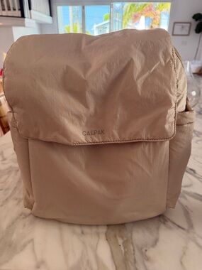 Calpak Diaper Backpack with Laptop Sleeve in Oatmeal